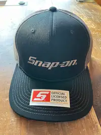 Chapeau de camionneur Snap-on Tools noir avec maille grise neuf 