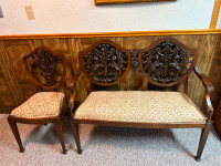 Antique Settee & Chair Set for sale