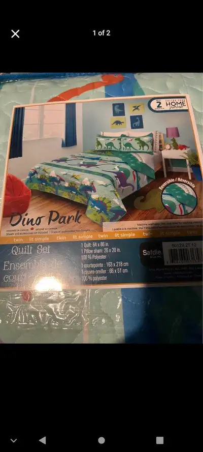 2 Home Dino Park Twin Quilt Set, View more