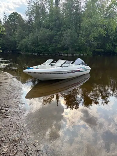 bowrider on trailer working oil injection , inboard gas tank new plugs and battery 1 yr old 2 captai...