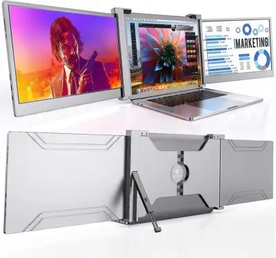 LIMINK S19 Triple Monitor Screen Extender for 14-17" Laptops, View more