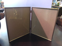 Vintage Brass Double 8x10 Picture Frame.
