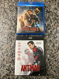 Marvel: Ant-Man, Iron Man 3 Blu-rays