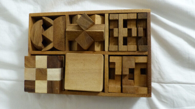 6 STEM Puzzle Gift Set - Wooden Puzzle Brain Teaser – Kubiya Games