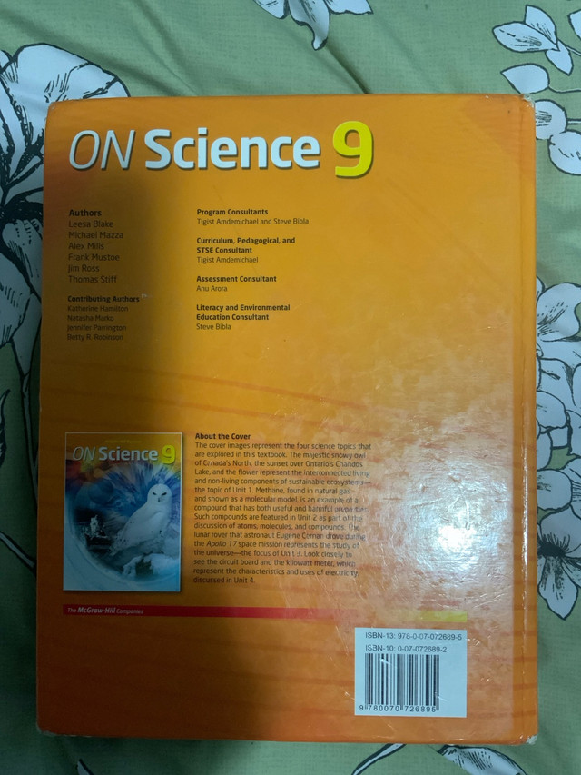McGraw Hill ON Science Grade 9 in Textbooks in Mississauga / Peel Region - Image 2