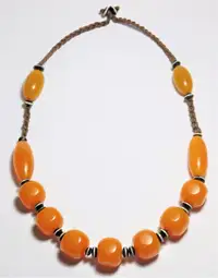 Vintage Estate-found Natural Baltic Amber Necklace, 24 inches