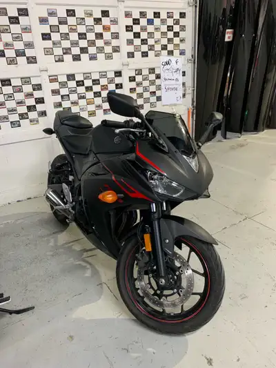 Selling my Yamaha R3 2017 in used condition. This sleek, black sportbike offers a thrilling ride wit...