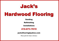 Hardwood Flooring Sanding Refinishing Installation 416 873 7819