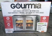 Gourmia Stainless 6-slice French Door Digital Air Fryer Oven
