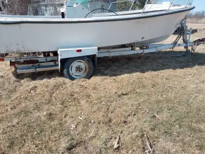 EZ load trailer with a 19' boat on it. Trailer has hydraulic brakes. I don't know about the lights,...
