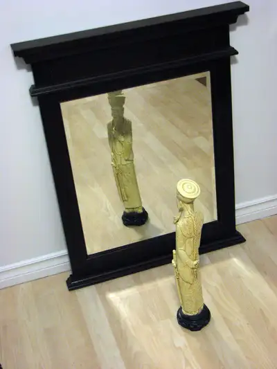 ✨❤️ BEAUTIFUL WOOD FRAMED WALL MIRROR ❤️✨, View more