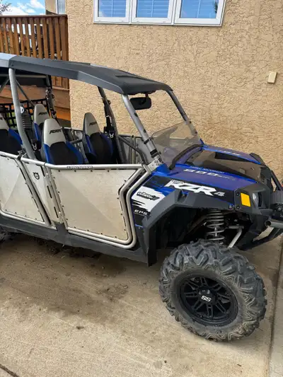 Polaris 4 seater for sale. Has 2” lift kit, 14” upgraded tires. All new brakes, ball joints, steerin...