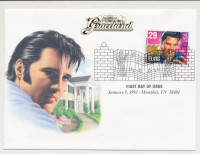 Elvis Presley Graceland First Day of Issue Stamp-January 8-1993