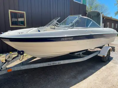 Second owner 2003 Bayliner Capri 185 bowrider. First owners purchased it for the lake with their chi...