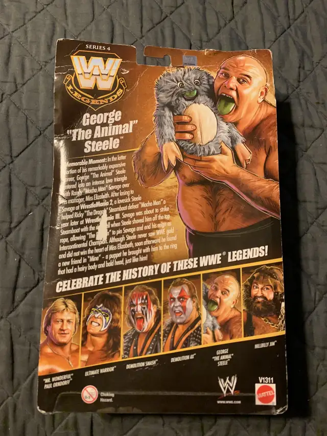 MATTEL WWE Elite Legends GEORGE THE ANIMAL STEELE Series 4 in Toys & Games in Oshawa / Durham Region - Image 5