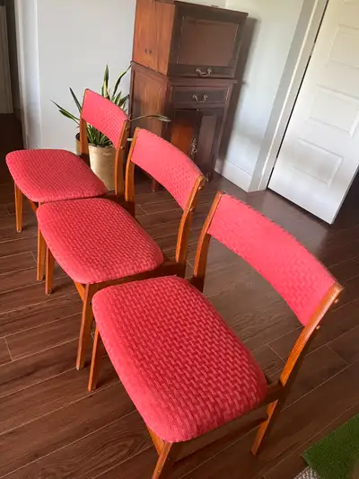 SOLID TEAK DINING CHAIRS, View more