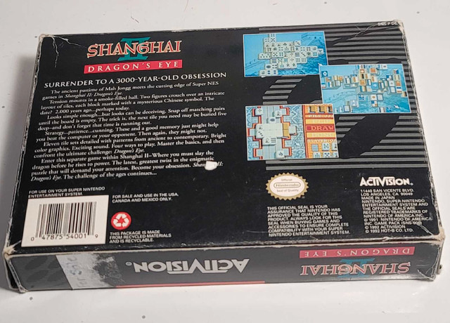 Shanghai II SNES in Older Generation in Barrie - Image 2