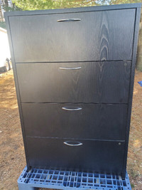 Solid Wood, Strong 4 Drawer Lateral Fiellng Cabinet With 2 Keys