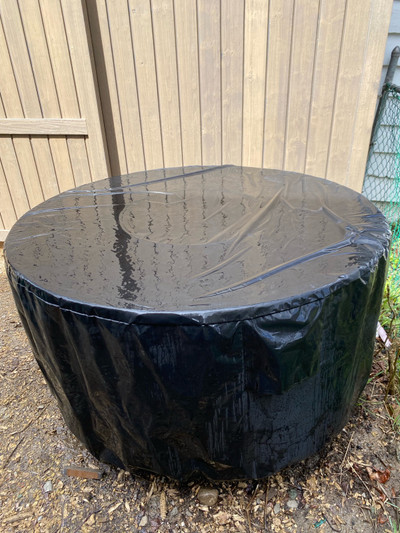 Fire Pit Table with propane tank & cover
