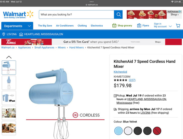 KitchenAid 7 Speed Cordless Hand Mixer ( Brand New )  in Other in Mississauga / Peel Region - Image 4
