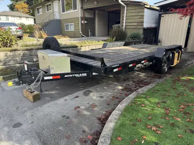 2021 Southland 20ft equipment trailer GVWR 15432 lbs rear jacks and ramps hasn’t been used in last t...