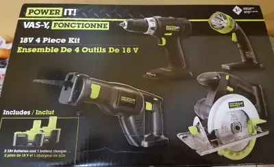 NEW IN BOX 18V POWER TOOL SET, View more