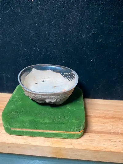 Vintage Ceramic Japanese Lady Face Bowl Hand-Painted  Carved Fac, View more