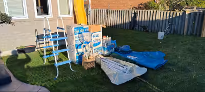 Good condition kids pool, above ground. No tears or rips or any leaks of any kind. Have a used pump...