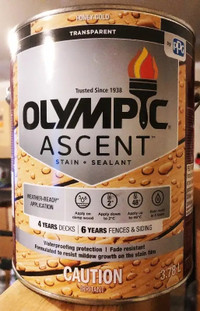 Olympic Ascent Exterior Transparent Stain Plus Sealant in honey