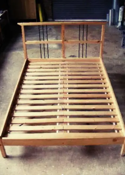 ikea Dalsev  queen bed + slats (retail price 300$)no mattress, View more