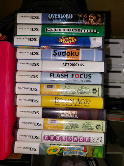 Nintendo DS games
Loose $7 ea/ 5/ $25
W/ box $10 ea 3/ $25, View more