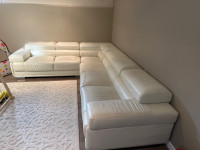 Large leather sofa sectional 