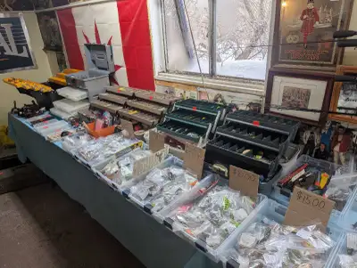 Looking for great gift ideas we have Lots of great Fishing tackle, 8 full tackle boxes ready to go,...