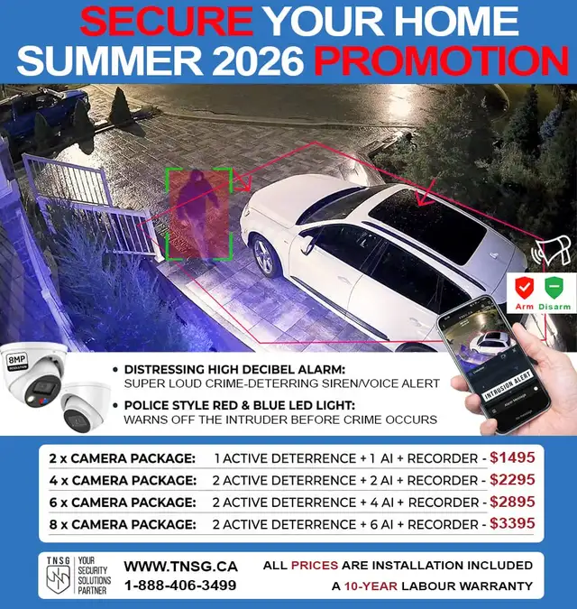Active Deterrence Siren Security Camera System with installation in General Electronics in City of Toronto - Image 11