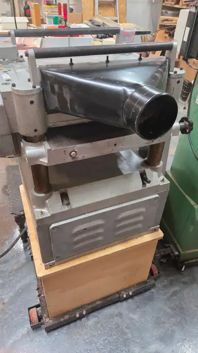 15” thickness planer, 8" max planing thickness 2 HP, 110?/20V, 1PH. Comes with extra set of new blad...