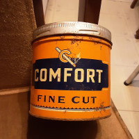 Comfort tobacco tin