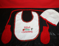 Bib  Set,  "Baby's 1st Christmas" $2.00