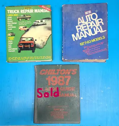 Large Motor & Chilton Auto Manuals, View more