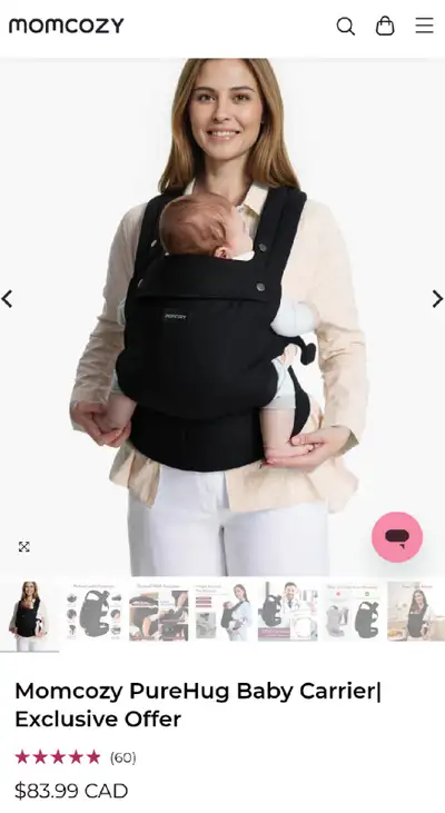 Momcozy PureHug 3-in-1 Baby Carrier, View more
