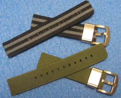 OLEVO Two Nylon Quick Release Elastic Watch Straps 20mm, View more