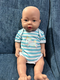 15 Inch Full Body Platinum Silicone Baby Boy Doll