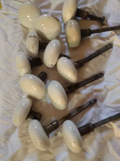 Vintage porcelain door knobs, View more