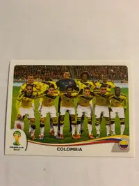 2014 Panini FIFA World Cup Stickers Brazil COLOMBIA TEAM #185