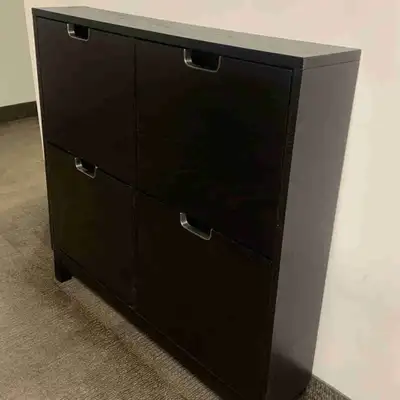IKEA “STALL” Shoe Cabinet Black Wood, View more