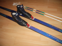 lot: ski de fond  KARHU 205 cm + bottes 11-11.5 men  + poles