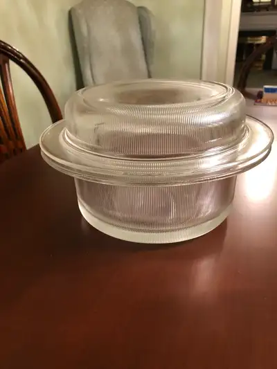 Microwave glass roaster / casserole with lid - used once, View more