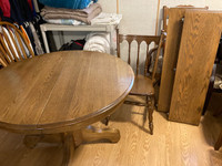 Oak Dining Table with 4 Chairs