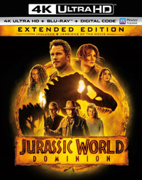 Jurassic World Dominion - 4K HD & Blu Ray Discs.