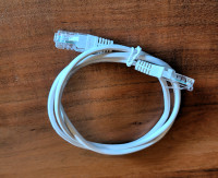 3 ft White  Ethernet Network Cable - Cat   5