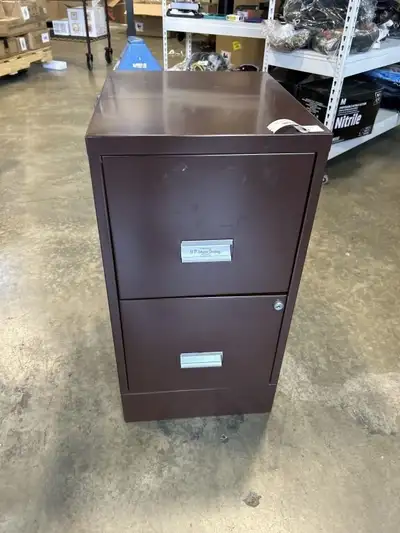 FILING CABINET - 2 DRAWER - BROWN -WITH KEY, View more